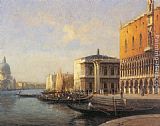 Famous Venice Paintings - Venice Promenade de Vantle Palaisdes Doges